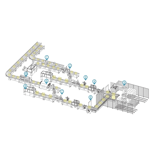 Automatic Packing And Packing Assembly Line Of Robot